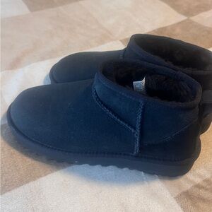 UGG Black Suede Ankle Boots